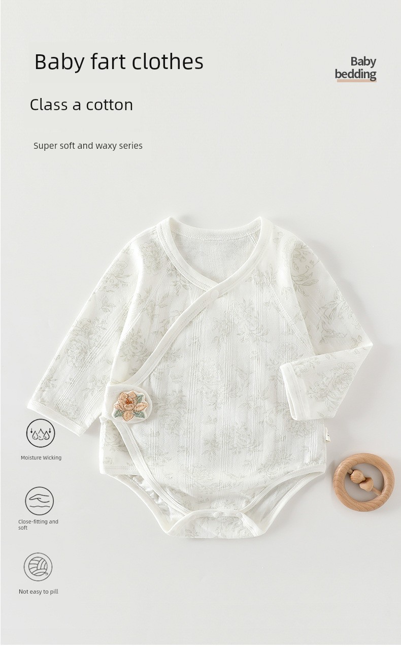 Baby Summer Romper Thin Style Newborn Clothing One-Piece Baby Pajamas Triangle Romper Pure Cotton Summer Outfit — 3