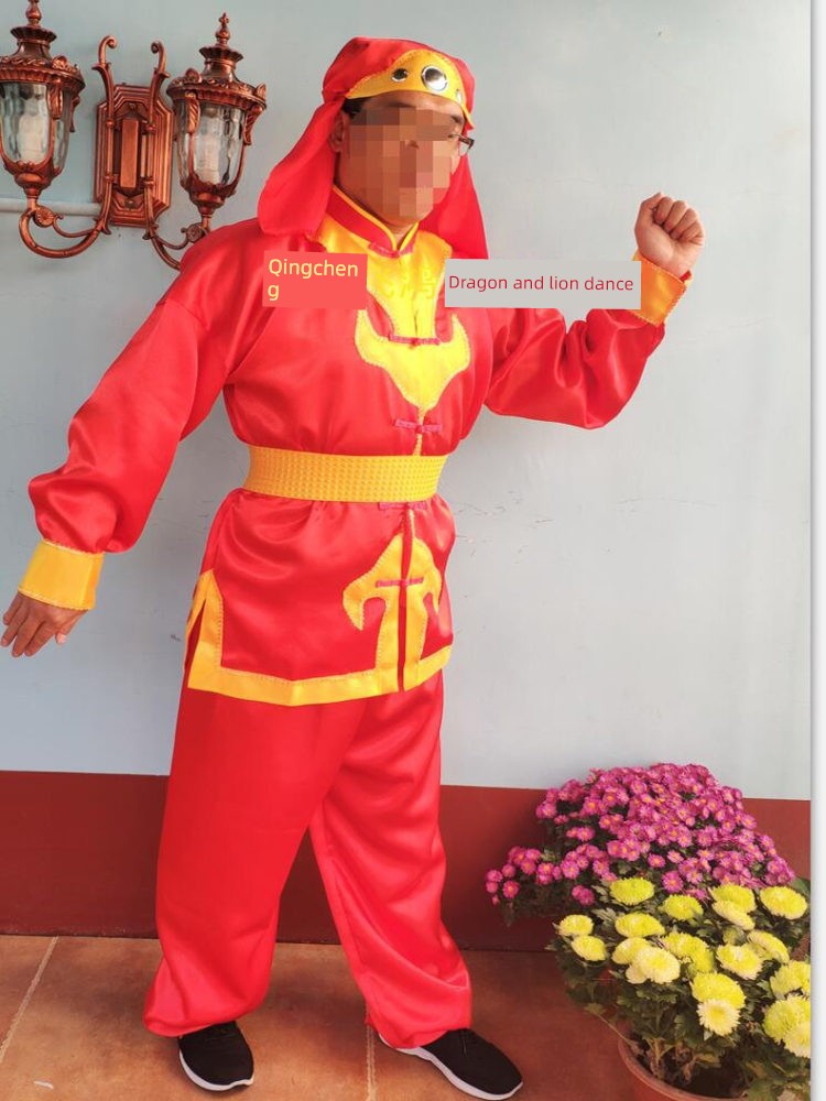 Dragon Dance Costumes, Performance Costumes, Drumming and Gonging Costumes, Embroidered Dragon Costumes, Gong and Drum Performance Costumes