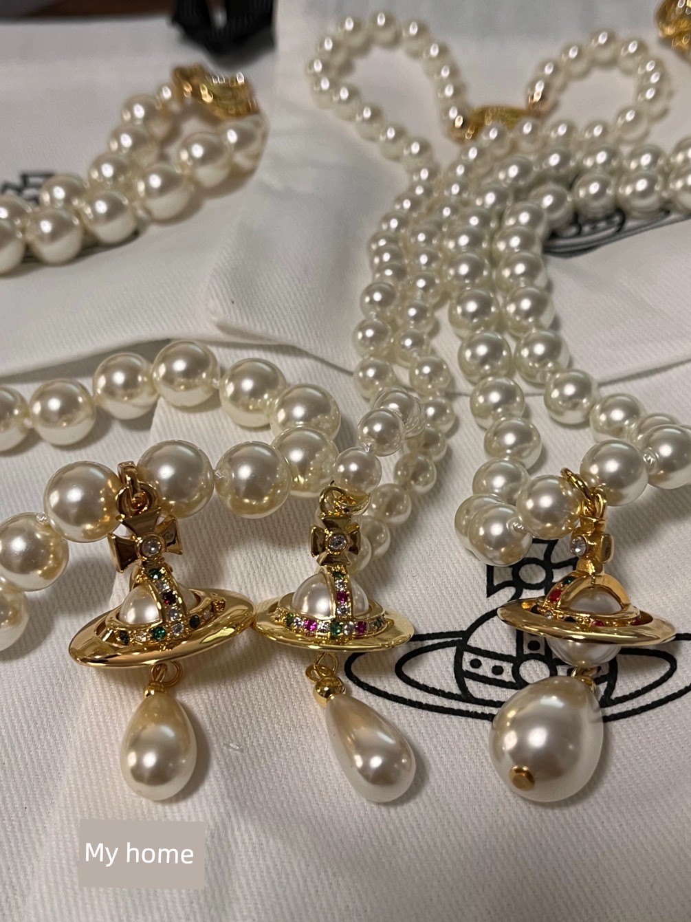  西太后珍珠教母薇薇安珍珠項鍊 多层金究极版38-45 国产定制珠Product Thumbnail