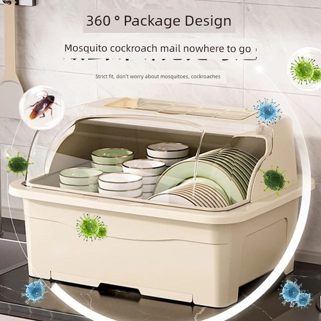 Miniso bowls, chopsticks, tableware storage box, bowls, plates, storage rack, bowls, plates, boxes, drain kitchen cabinet storage rack