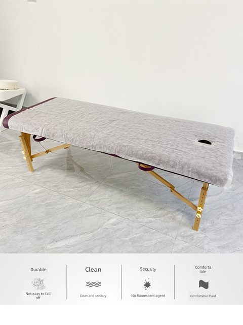 White bed sheets Disposable bed sheets Beauty salon supplies with holes Disposable facial towels Special for massage beds