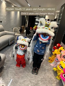 Kids Plastic Dance Lion Head 6/9-Inch Dance Lion Lion's Head Foshan Xingshi South Lion Toy Performance Props Supplies