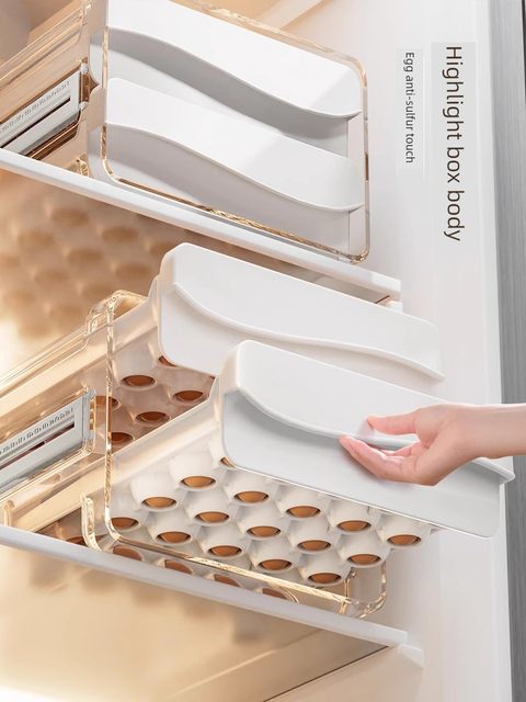 佳帮手鸡蛋收纳盒抽屉式冰箱专用家用食品级密封保鲜厨房整理神器