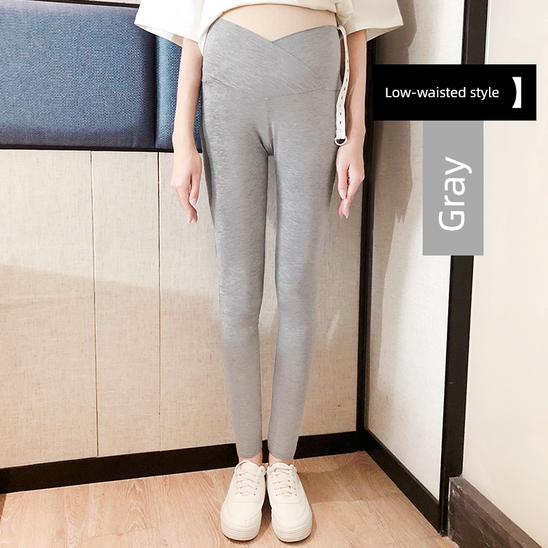 Maternity Pants for Summer, Modal Thin Style, Large Size, Non-Tightening, Belly-Supporting Long Pants, Suitable for Wearing Outside, Maternity Leggings — 5