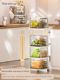 Yeya kitchen vegetable storage rack floor-standing multi-layer fruit and vegetable basket storage rack vegetable trolley multi-functional