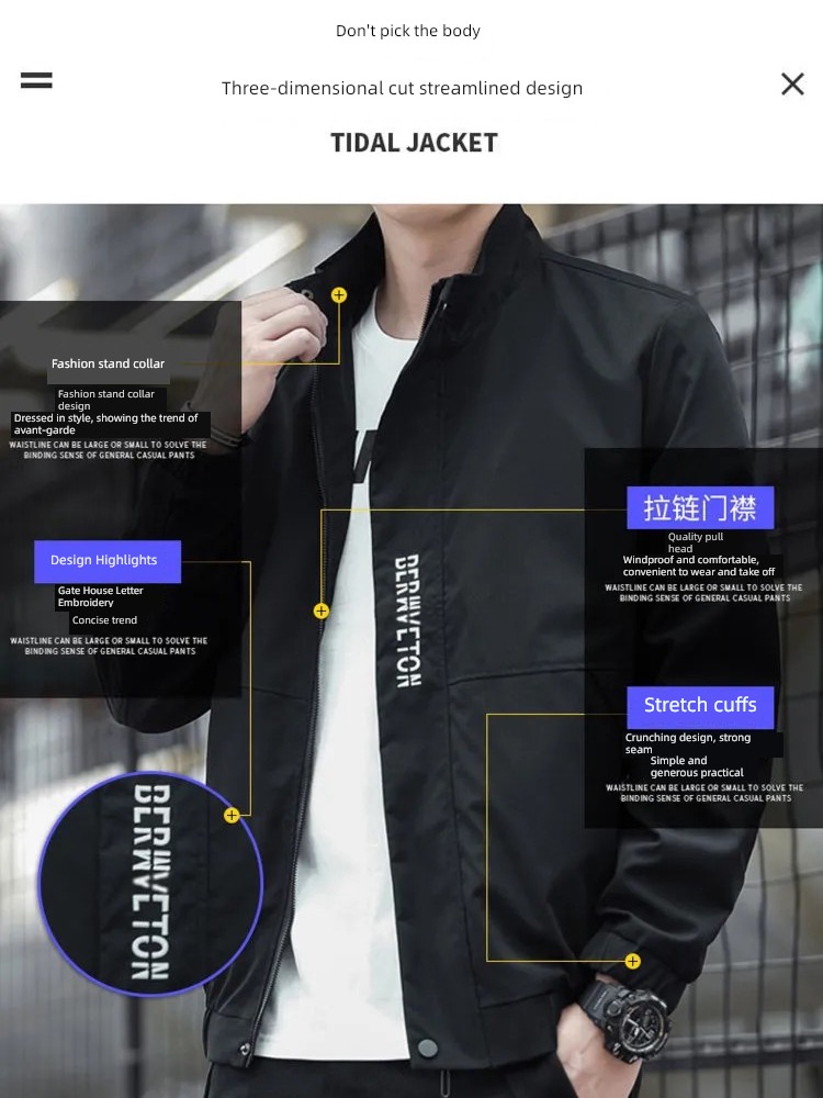 Spring and Autumn Lapel leisure time trend keep warm Windbreak loose coat