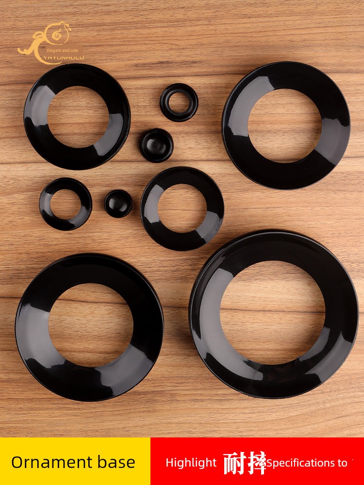 Crafts Natural Small Calabash Decoration Base Bracket round Plastic Crafts Imitation Solid Wood Big Gourd Base Bracket