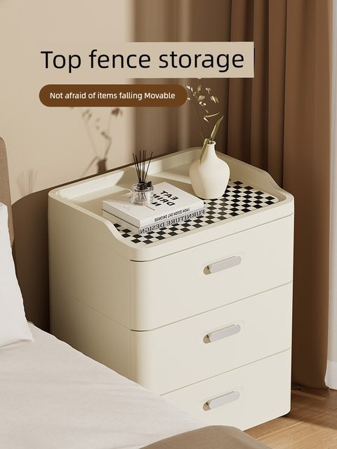 Cosmetic storage cabinet drawer floor-standing storage rack cart multi-layer dressing table movable desktop dustproof finishing box