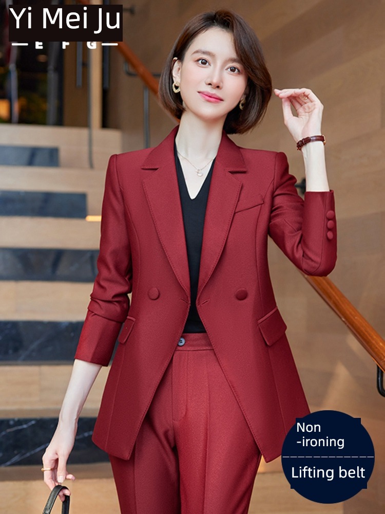 loose coat female Autumn and winter interview temperament suit loose coat