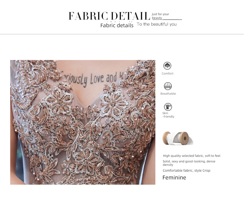 2022 new pattern Celebrity senior heavy industry Evening dress