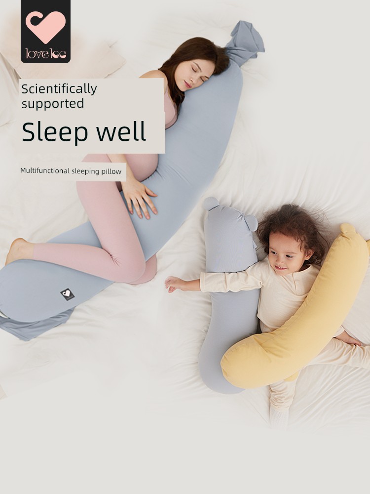 Loveloc Pregnancy Pillow for Waist Support, Side Sleeping Pillow, Belly Support Pillow, Pregnancy Sleeping Pillow, Late Pregnancy Long Body Pillow