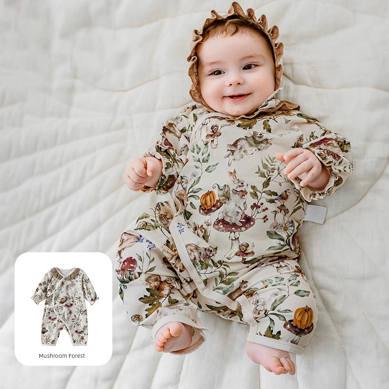 Qianxi Avocado Pure Cotton Autumn and Winter Baby Jumpsuit — 6