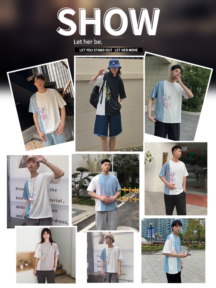 NGGGN man ins Port style Put on your clothes Short sleeve T-shirt