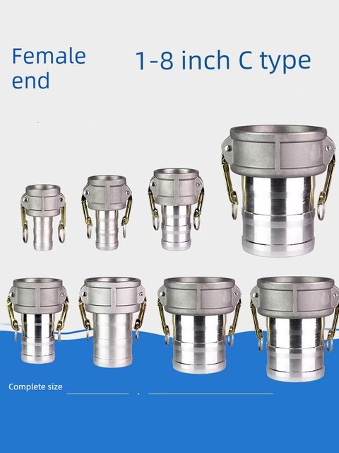 Oil tanker accessories aluminum alloy quick connector C-type female end 2.5 inch 3 inch 4 inch female head male oil pipe joint male