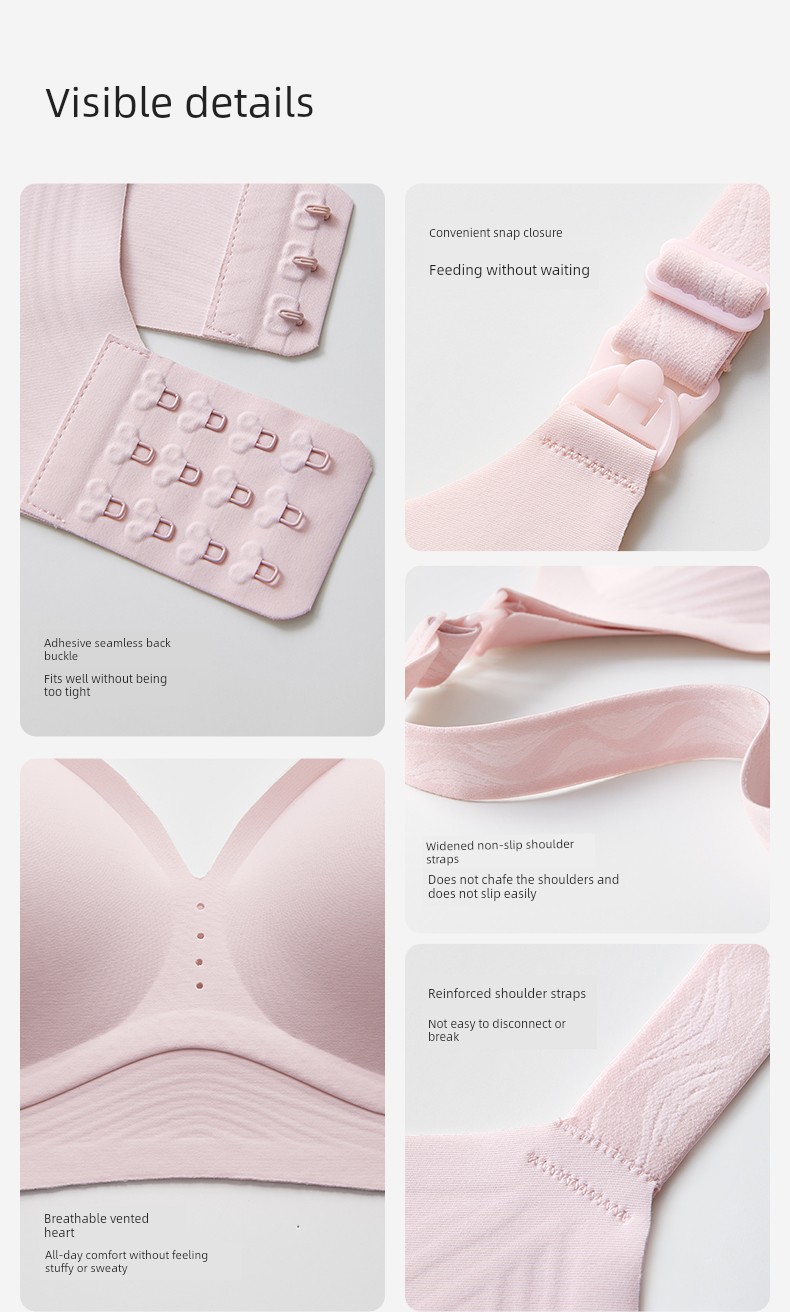 October Crystal 6D Zero-Gravity Anti-Gravity Maternity Bra Postpartum Nursing Bra Thin Breathable Large Size Anti-Sagging Underwear — 23