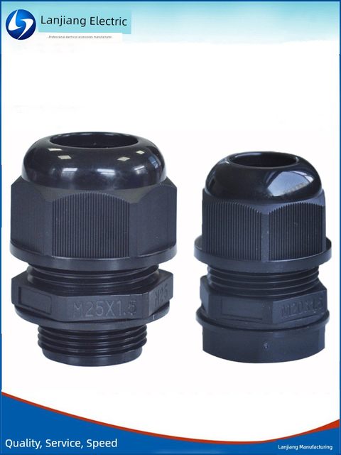 Lanjiang Joint M Tooth Metric Nylon Cable Waterproof Connector IP68 Sealed Clamping Plastic Head ROHS Fixing Head