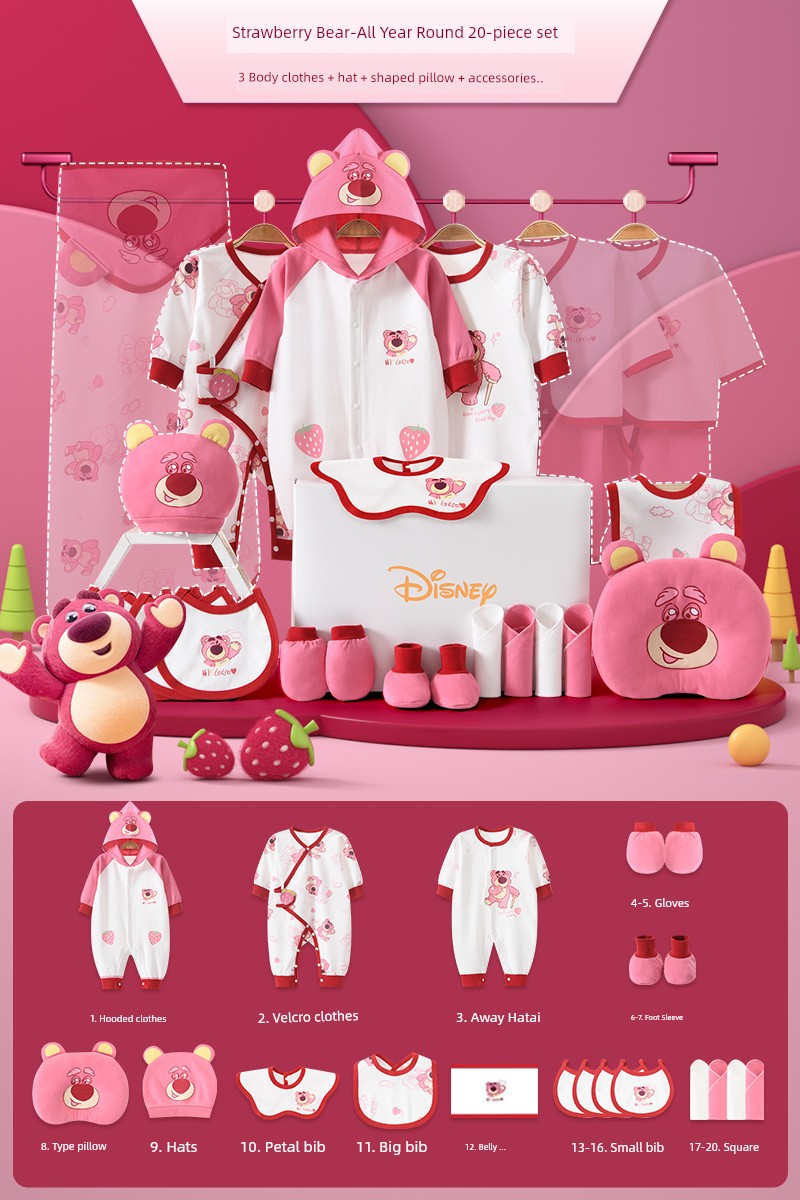 Disney Baby Clothes Gift Box, Newborn Baby Gift, High-End Practical Gift Set for Meeting the Baby — 7