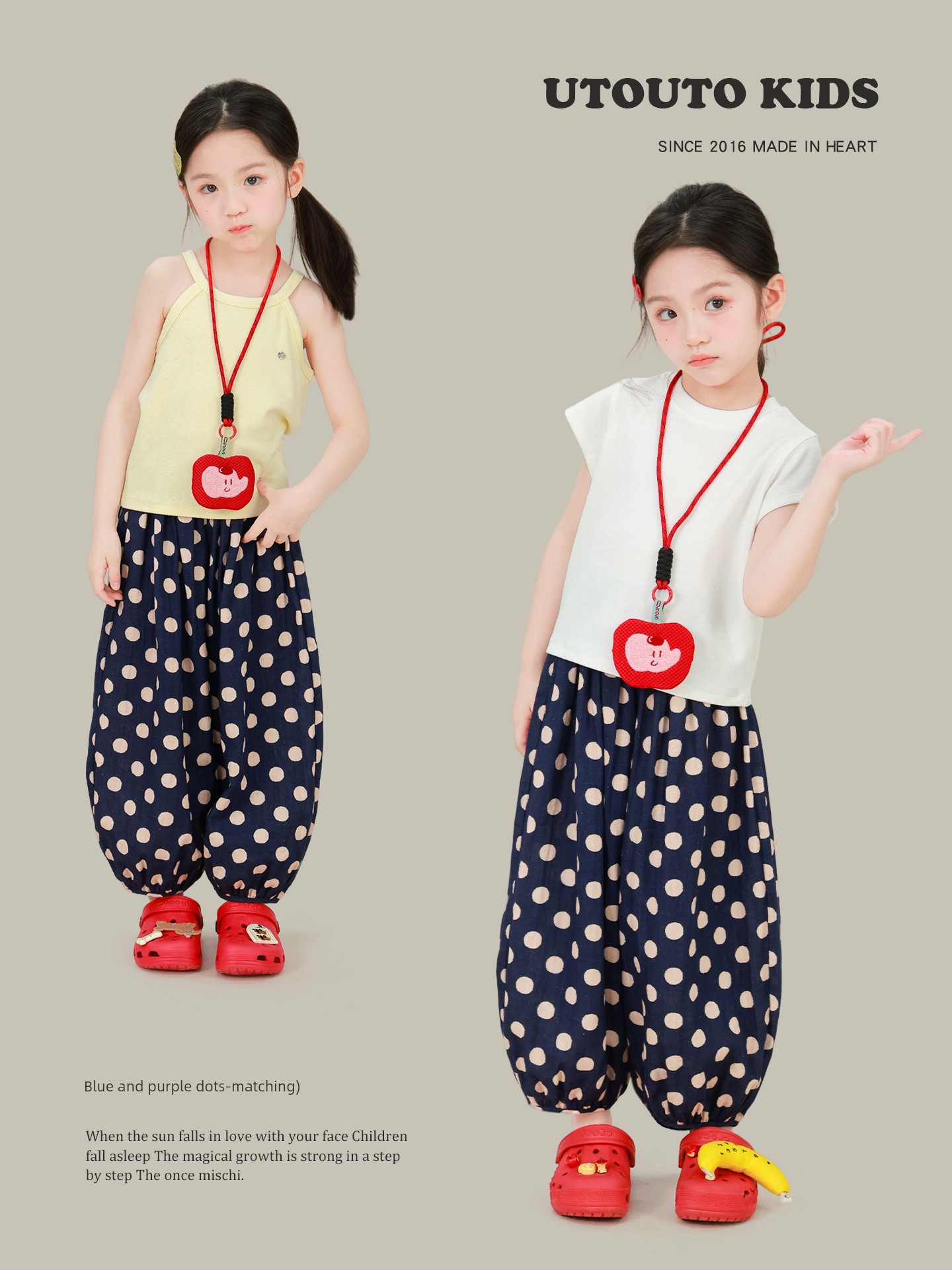 Big-Eared Elephant Girl's Polka Dot Plaid Walking Pants 2026 Summer New Style Baby Pure Cotton Loose Breathable Lantern Pants — 3
