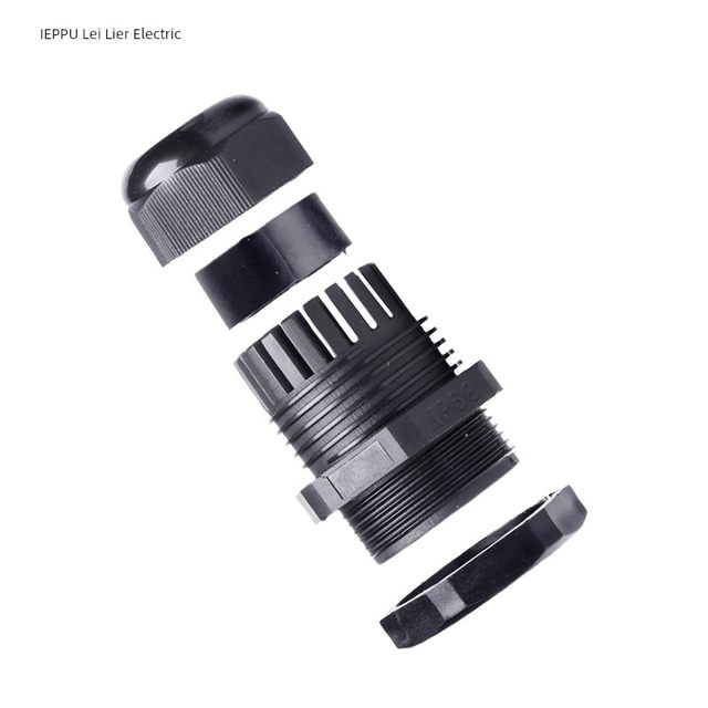 PG/M type nylon cable threading Greyland head plastic waterproof joint external thread seal fixed filler box