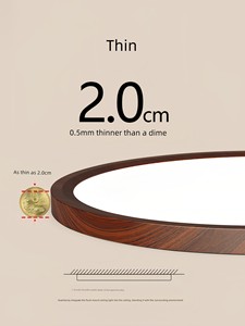 Bedroom Ceiling Lamp Japanese Style Ultra-Thin Normcore Walnut Color Chinese Ancient Book Room Corridor Aisle Lamps
