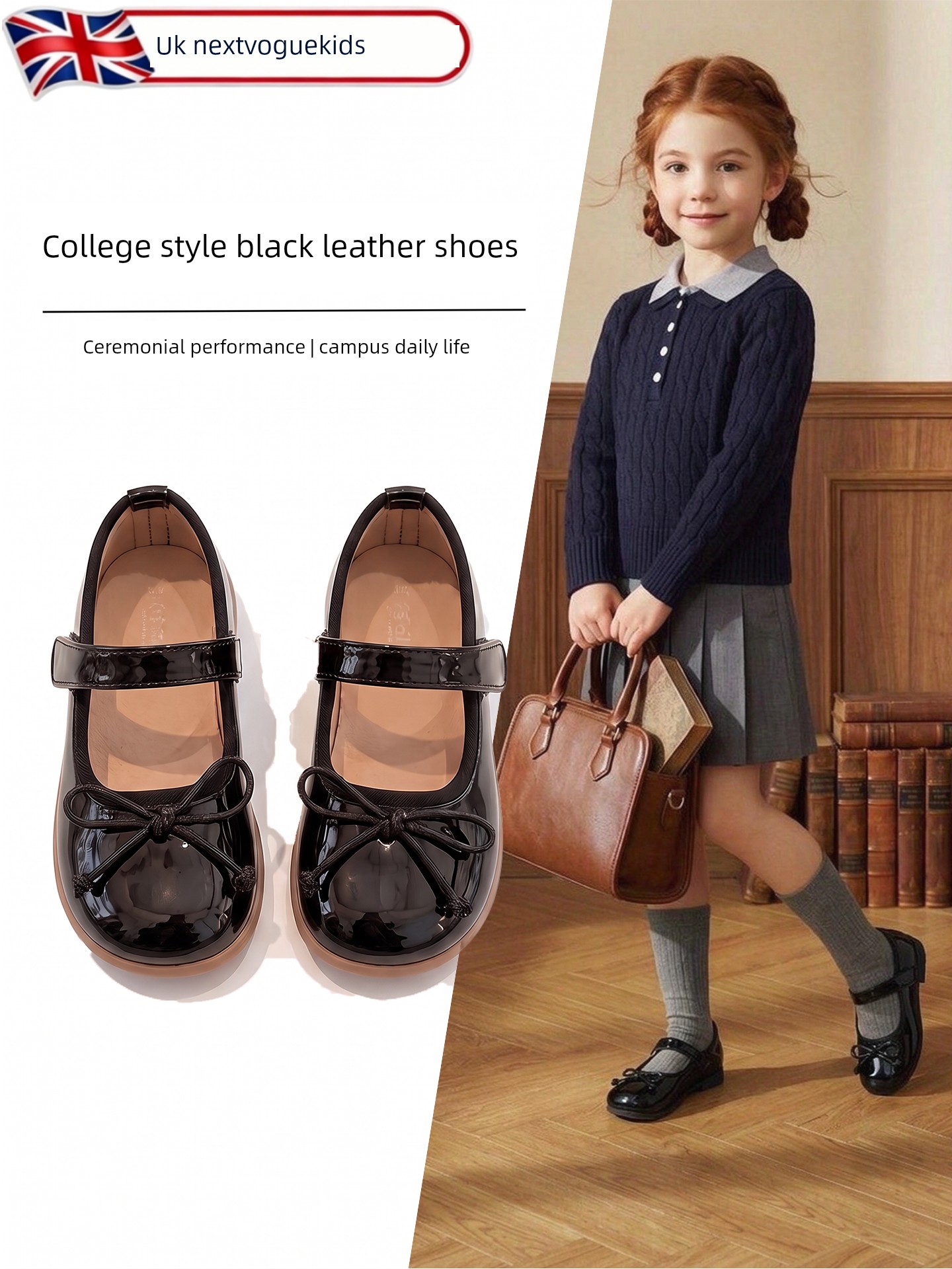 Black Leather Shoes for Girls, College Style, Suitable for Skirts, British Style, Versatile, Comfortable, Round Toe, 2026 New Model, Women's Summer Style