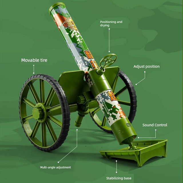 Italian gun children mortar toy cannon tank missile launcher ejection rocket howitzer boy