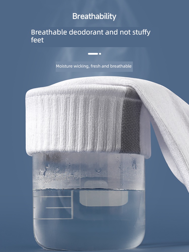 hyz  man pure cotton Sweat absorption autumn white Socks