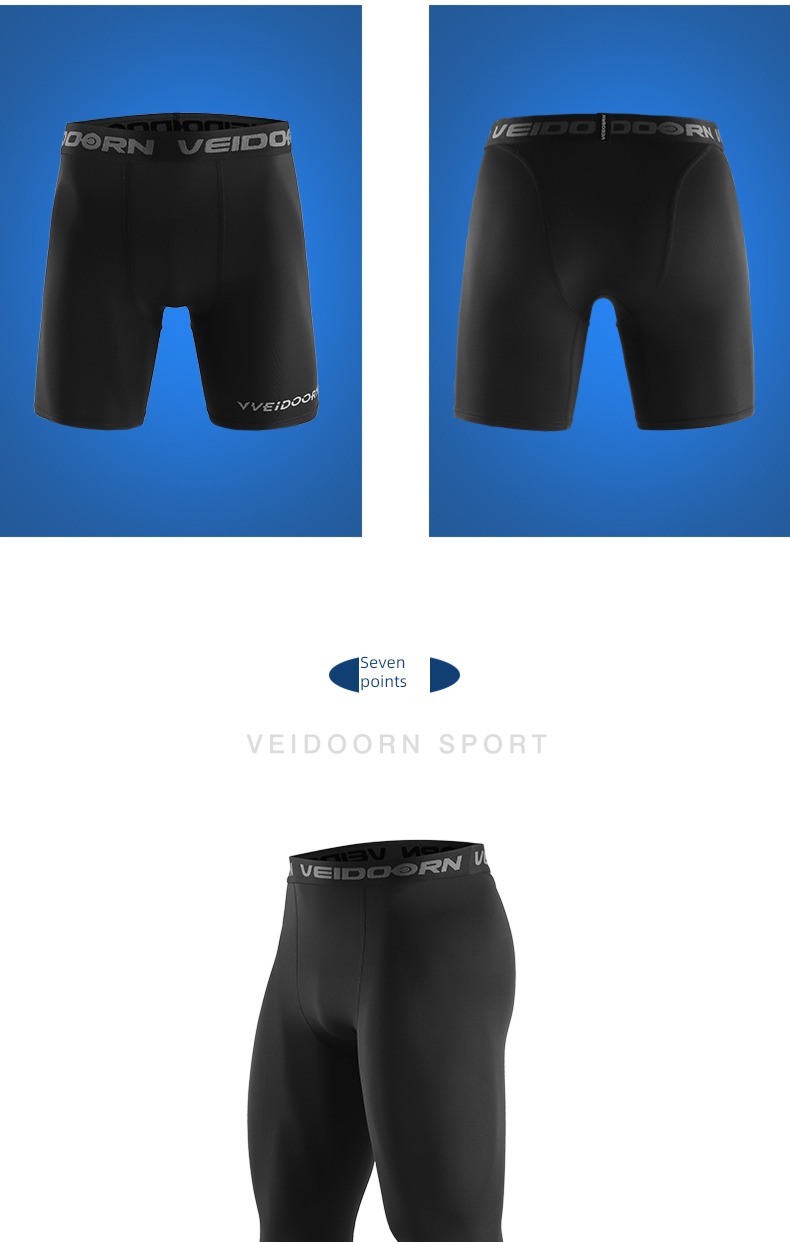 Dimensional motion Seven Basketball Quick drying High elasticity compress trousers