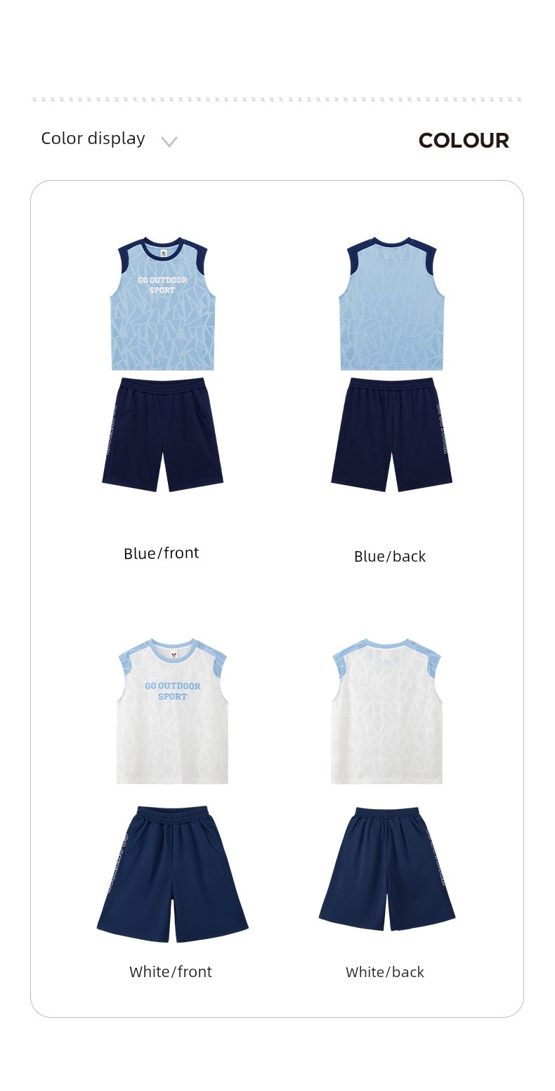 Zuoxi Children's Clothing Boys' Quick-Dry Set Children's Sports Vest and Shorts Two-Piece Mesh Summer Outfit 2026 New Trendy Style — 28