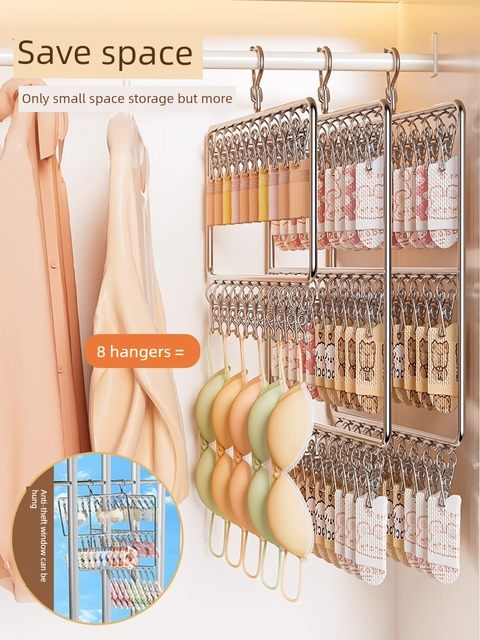 Stainless steel sock drying rack baby children underwear sock drying storage rack multiple clips windproof socks magic tool