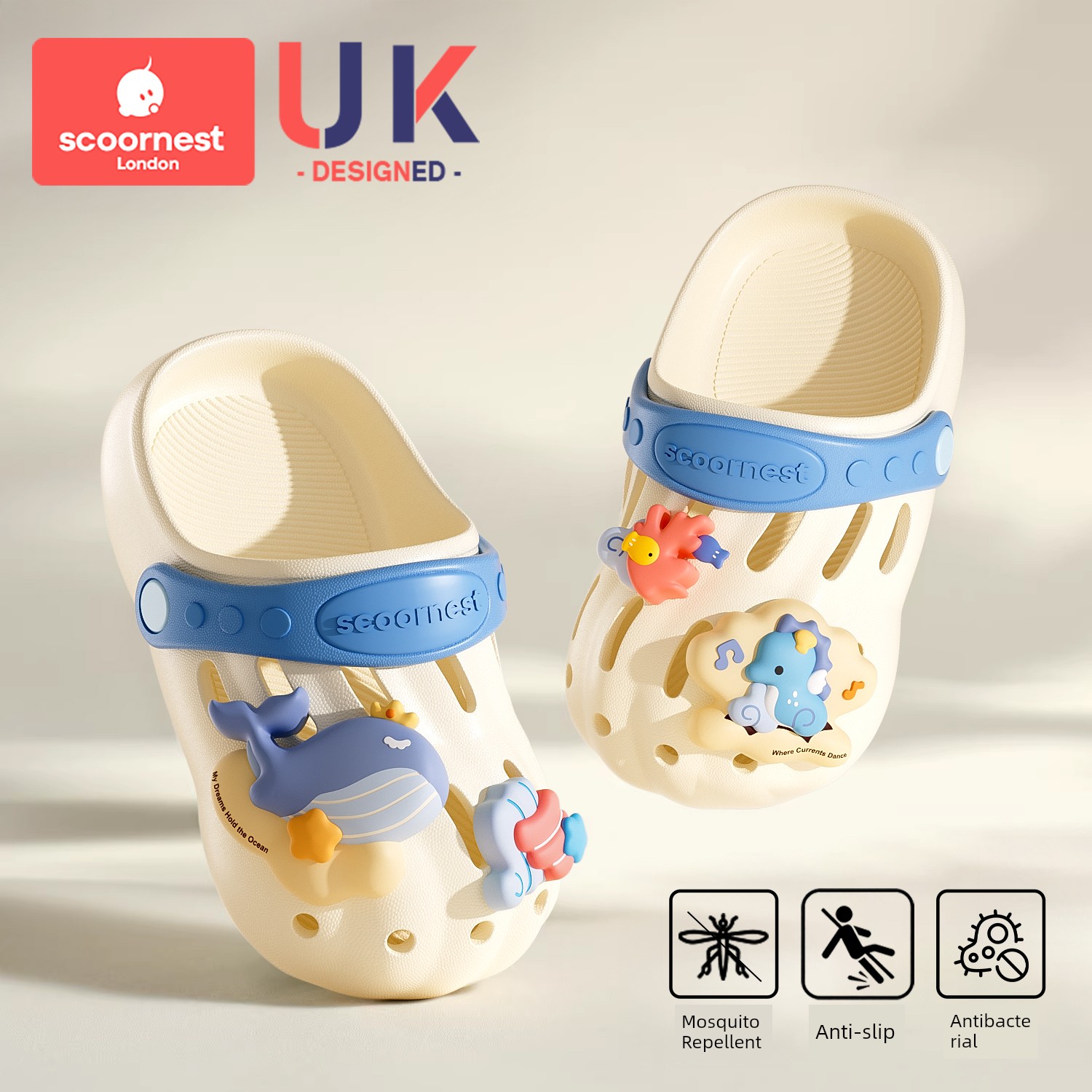 Kechao Kidsren's Clogs Summer Boys' Sandals Indoor Home Bathing Baby Beach Slippers Non-Slip Girls' Slippers — 1