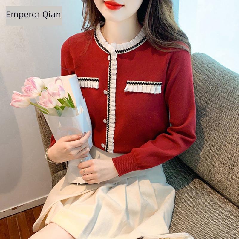Little fragrance winter Stylish and versatile temperament ma'am sweater