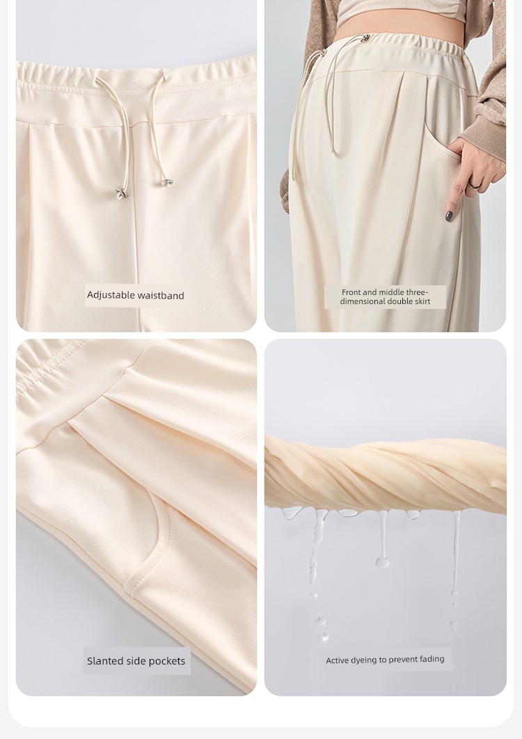 Maternity Pants for Autumn, Wide-Leg Pants That Don'T Squeeze the Belly, Fall/Winter Fleece-Lined Casual Straight-Leg Long Pants for Petite Women, Autumn — 10