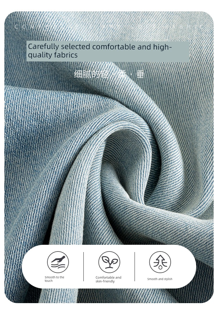 Maternity Pants Summer Wear, Lightweight and Loose Wide-Leg Tencel Jeans, Summer Casual Pants Without Belly Support for Petite Sizes — 8