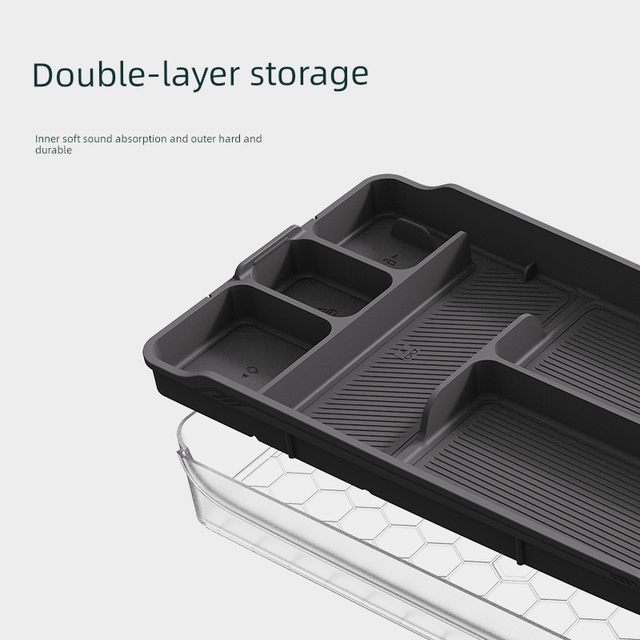 理想L9/L8中控下收纳箱扶手箱储物盒置物用品配件车上改装饰宾尼