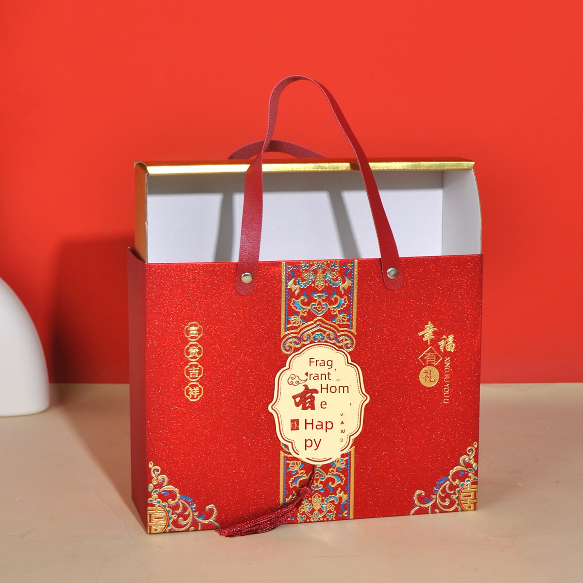 New Chinese-Style Frosted Wedding Candy Box, My Family Has Good News, Birthday, Housewarming, Return Gift Box, Drawer-Style Candy Box, Empty Box