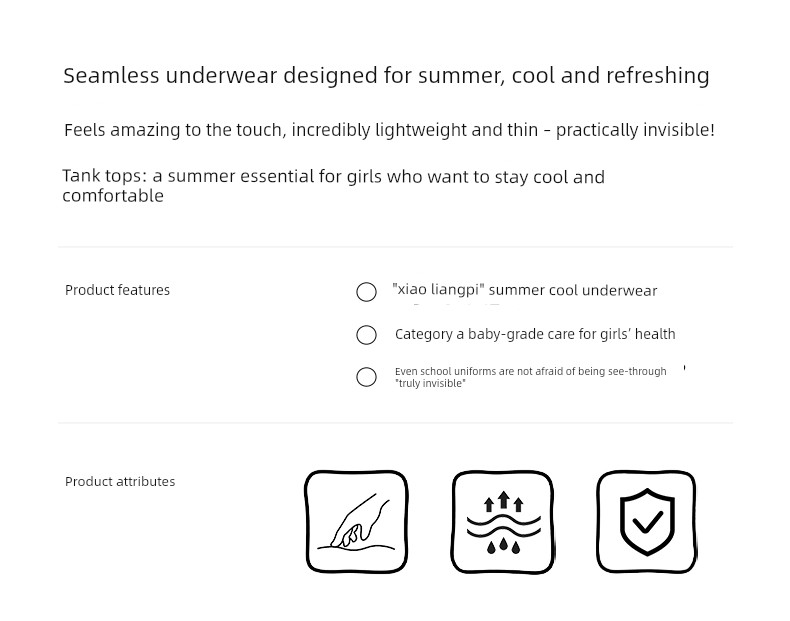 MiiOW Girl Puberty Stage 1 Intimates Primary School Students Summer Thin Section Traceless Young Adult Kids Ice Silk Vest — 3