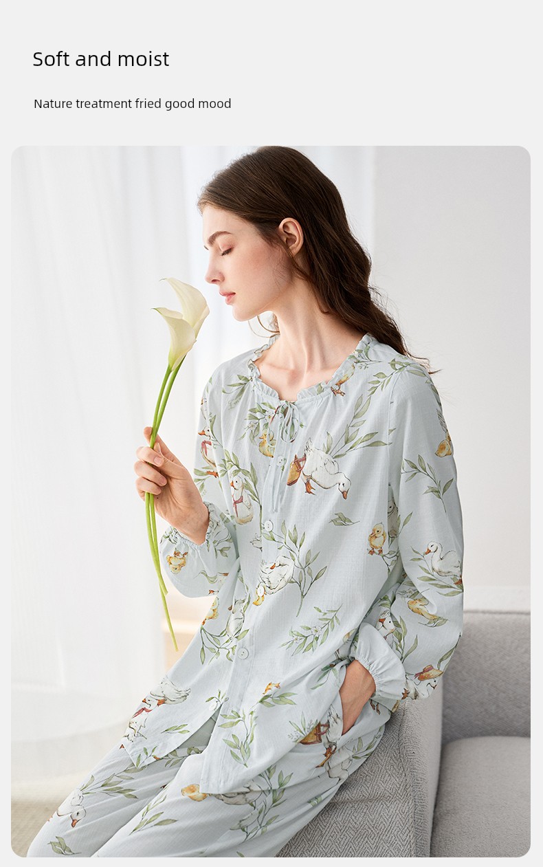 Qixi Spring Autumn Maternity Pajama Suit Confinement Clothing — 6