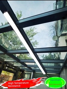 Specialized Glass Sunroom Light, Long Aluminum Strip Ceiling Light, Smart Remote Control Balcony Mosquito-Proof High-Tem