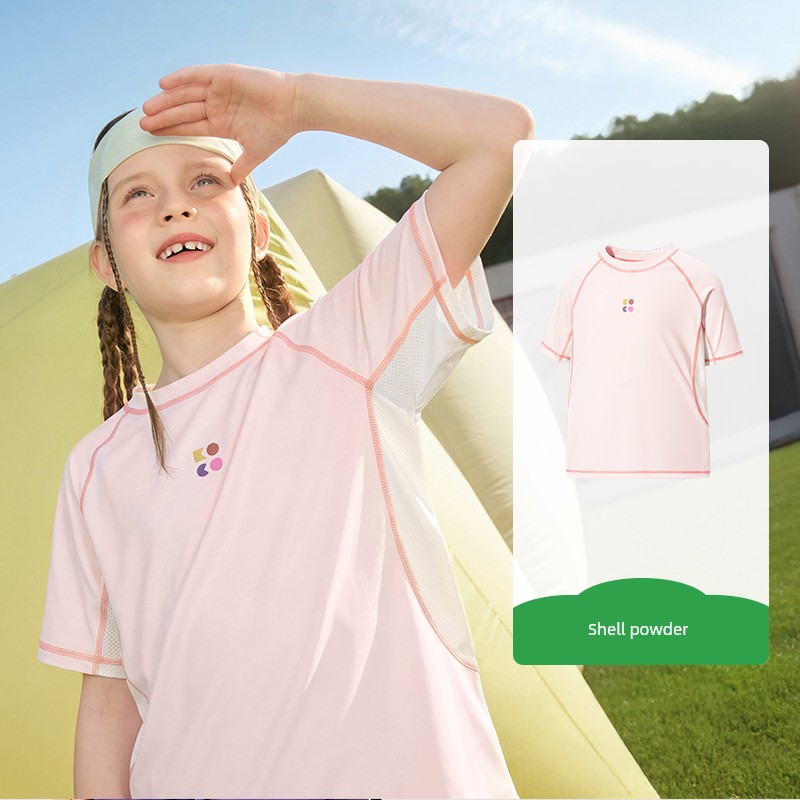 Kk Tree Children's Short-Sleeve Boys' and Girls' Quick-Dry T-Shirt, Sun-Protective Outdoor Sports Top, Long-Sleeve Summer Base Layer, Thin — 3