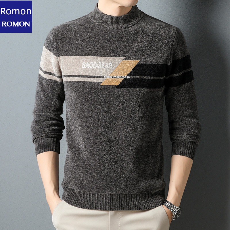 Romon chenille  Round neck Condom Korean version trend sweater