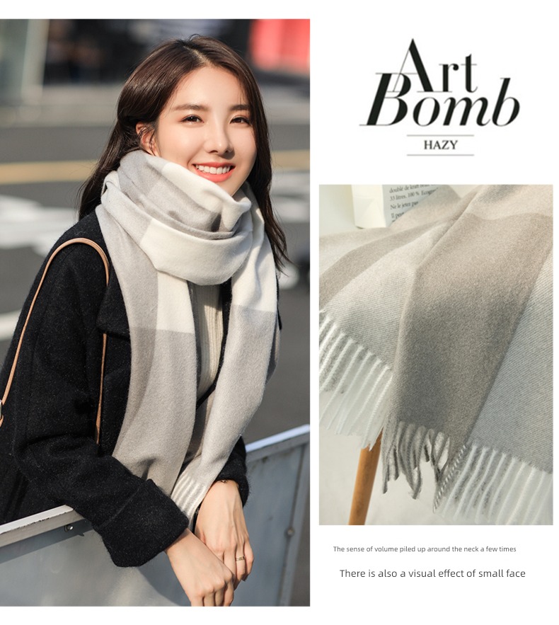 female winter lovely thickening Shawl Gift box scarf