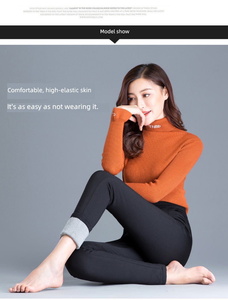 Wear out High waist Show thin winter thickening Cashmere pants