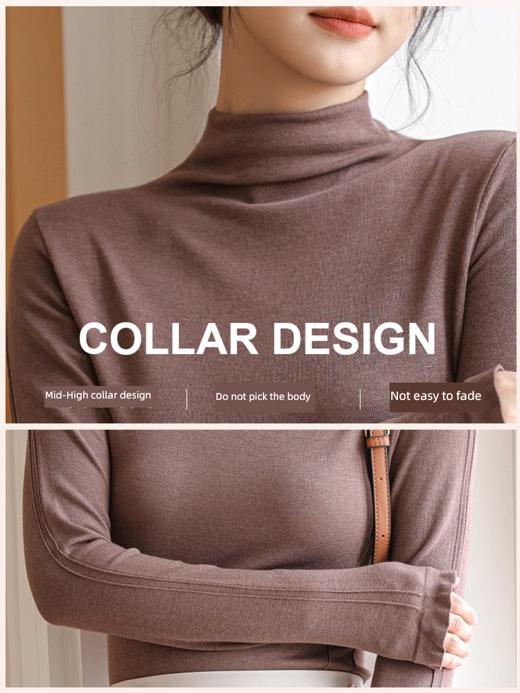 Autumn and winter Long sleeve T-shirt suit Inner lap Self-cultivation Undershirt