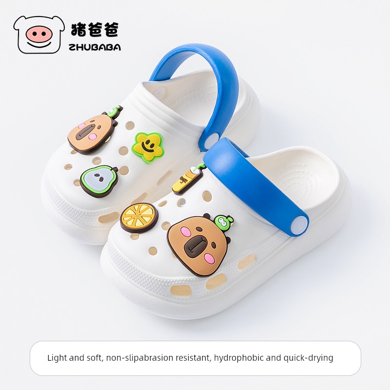 Pig Daddy Capibara Children's Summer Slippers for Boys, Non-Slip Home Sandals for Older Children, Beach Clogs for Girls — 7