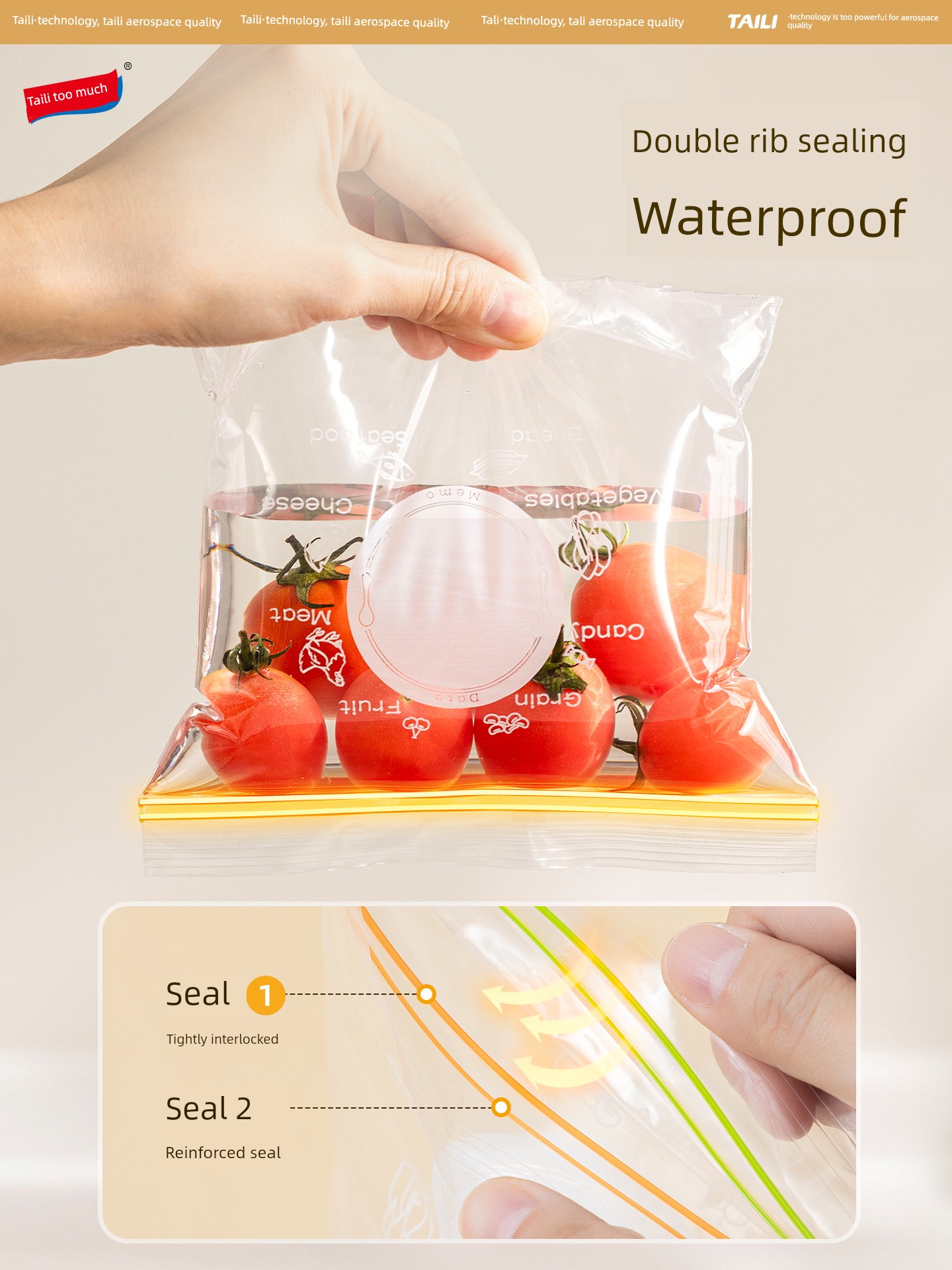 Taili Food Grade Frozen Refrigerator Envelope Bag