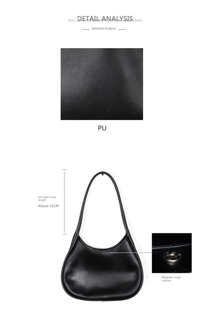 Bag female Macaroon One shoulder Retro crescent moon Axillary bag