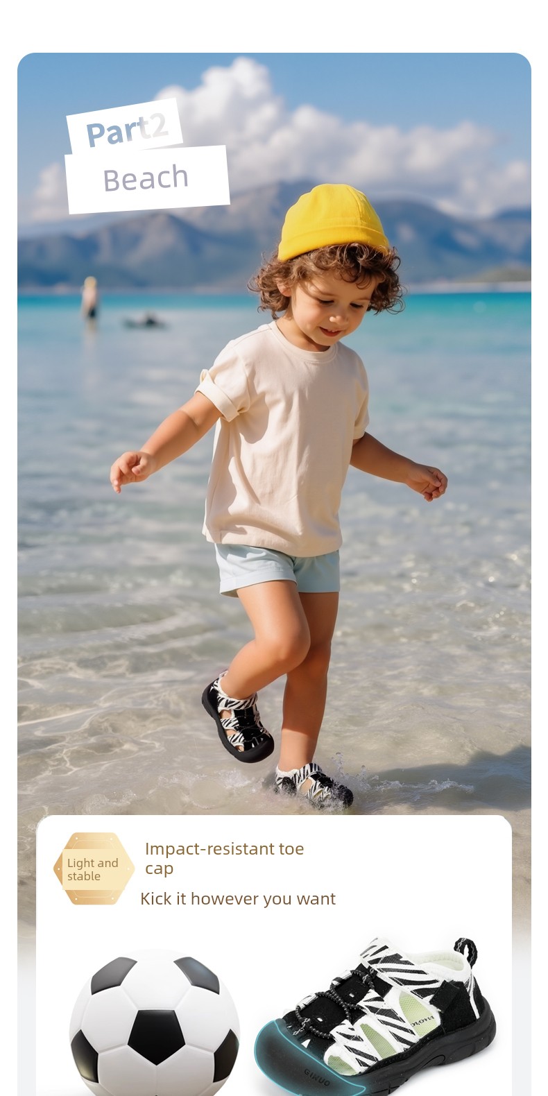Summer Minority Simple Soft Bottom Closed Toe Zebra Toddler Shoes — 3