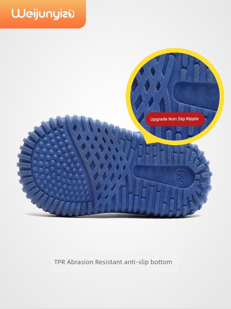 Baby Kindergarten Indoor Shoes Kids Entrance Shoes Soft Bottom Boys and Girls Home Floor Shoes Mesh Spring and Autumn — 3