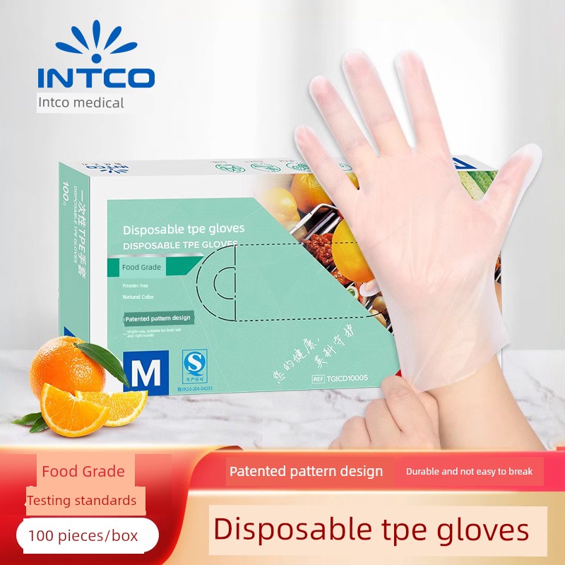 Yingke Food Grade Gloves Disposable Gloves Thickened Kitchen For Home Cleaning TPE Baking Catering Crayfish